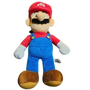 Nintendo Super Mario Plush Stuffed‎ Toy Red Blue 19 Inch Large Figure 19" in